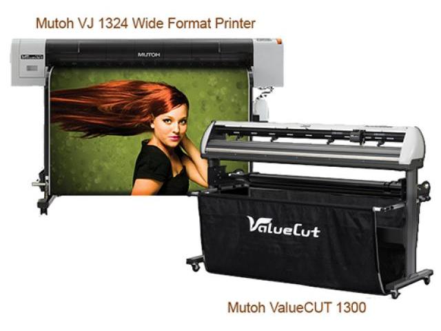 Mutoh ValueJET 1324 Large Format Color Printer & ValueCUT 1300 Package (INDOELECTRONIC)